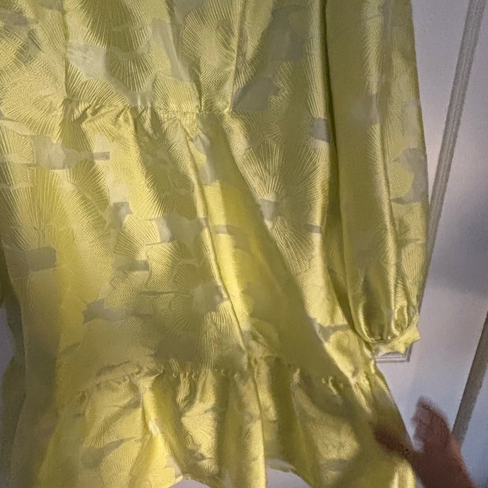 Citron Fil Coupe Palmerston Tuckernuck Jacquard Dress - Picture 7 of 9
